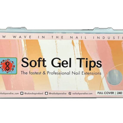 No. 1300084 Semi-matte gel tips "STILETTO" 240 pcs