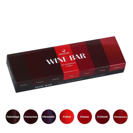 Mosaic Wine Bar (gel polish kit, 7 colours)